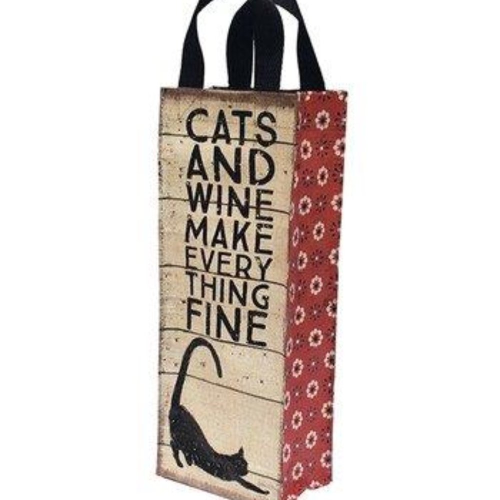 NWT. 🌟 Host Pick😀 ECO 'Cats and Wine' Wine Bag